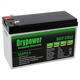 12LFP11.4 Drypower 12.8V 11.4Ah Lithium Iron Phosphate (LiFePO4) Rechargeable Lithium Battery - Up to 4 in Series Capable