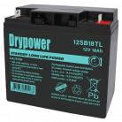 12SB18TL - 12V 18Ah Drypower Long Life Standby AGM Battery - 6-9 Year Design Life