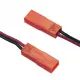 Enepower CE133C JST SYR-02T Female Connector 22AWG 150mm leads PIN 1 Black, PIN 2 Red