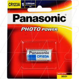 Panasonic CR123A Lithium Battery replaces CR123A, CR123AS, DL123A, EL123A, K123L