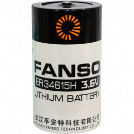 Fanso ER34615H D size 3.6V 20000mAh High Capacity Lithium Thionyl Chloride Battery