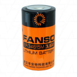 ER34615M - Fanso ER34615M D size 3.6V 14000mAh High Power Lithium Thionyl Chloride Battery - Spiral Wound Type