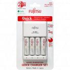 1 to 4 AA/AAA Cell Quick Battery Charger including 4 x Fujitsu HR-3UTC AA 2100 cycle batteries