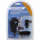 Enecharger 18W Power Supply 100-240VAC Input to Output 3V, 4.5V, 5V, 6V, 7.5V, 9V or 12V DC at 1.5 Amp