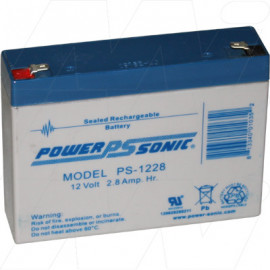 PS1228 PowerSonic - sla - Cyclic & Standby, UPS, Security, Alarm, Instrument, Test Equipment, Toy, Medical Equipment