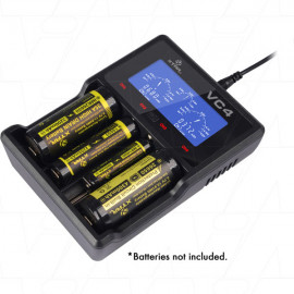 XTAR VC4 1-4 Cell Lithium Ion / NiMH Battery Charger with USB Input and LCD Display